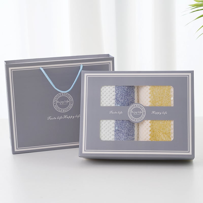 Комплект от две лицеви кърпи от корална флис, подаръчна кутия, бродирано лого, опция за персонализиране