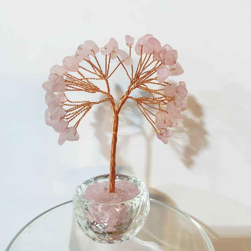 Kristalno drvo novca – stolna dekoracija, materijal Crystal Macadam, kategorija kristalni kamen, stil moderni minimalistički