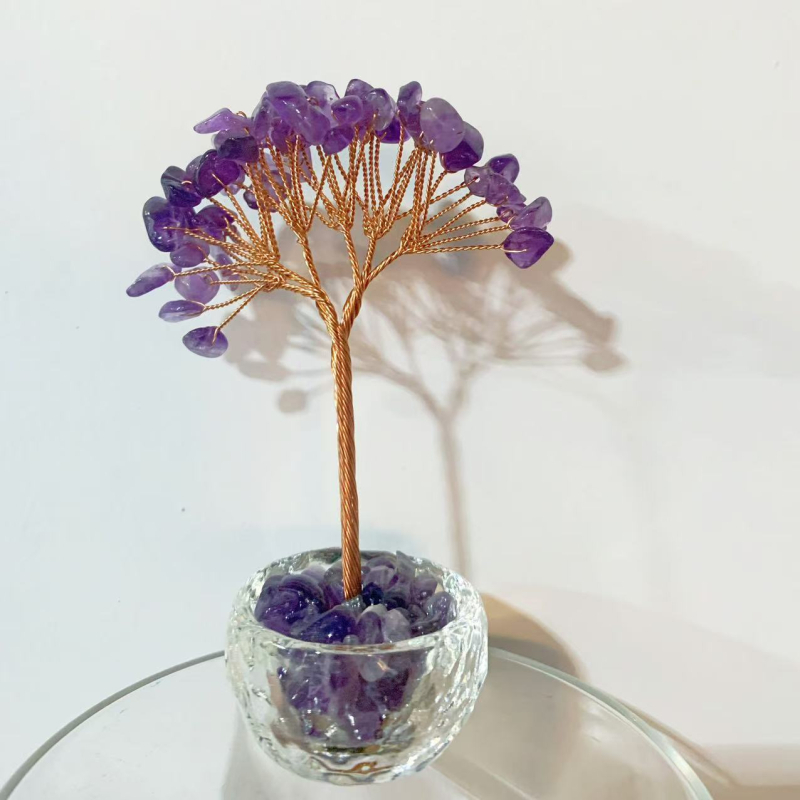 Kristalno drvo novca – stolna dekoracija, materijal Crystal Macadam, kategorija kristalni kamen, stil moderni minimalistički