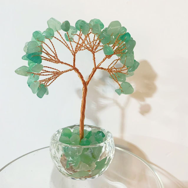 Kristalno drvo novca – stolna dekoracija, materijal Crystal Macadam, kategorija kristalni kamen, stil moderni minimalistički