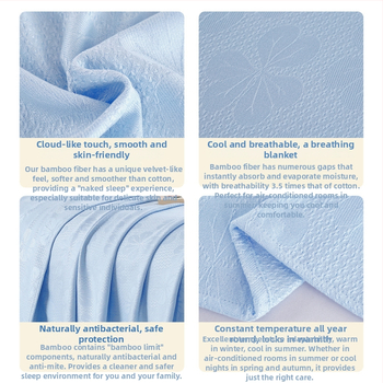 Bambuko pluošto pledas su džakardo raštu, šešialapio dobilo motyvas, šaldantis ledinės šilko audinys, visiems metų laikams