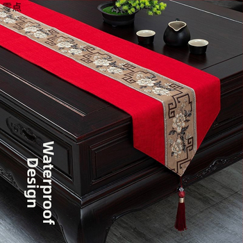 Stolnjak za čajni stol, vodootporan, moderni minimalistički stil, uzorak krajolik i cvijeće