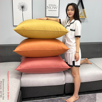Полиестерен калъф за възглавница за диван — едноцветен, модерен минимализъм, налична персонализация