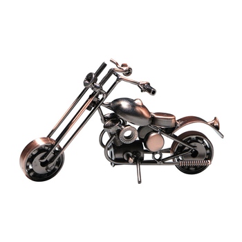Pramoninio stiliaus metalo motociklo modelio dekoras – gyvenamojo kambario papuošalas; paviršius: elektroplatavimas; be pritaikymo