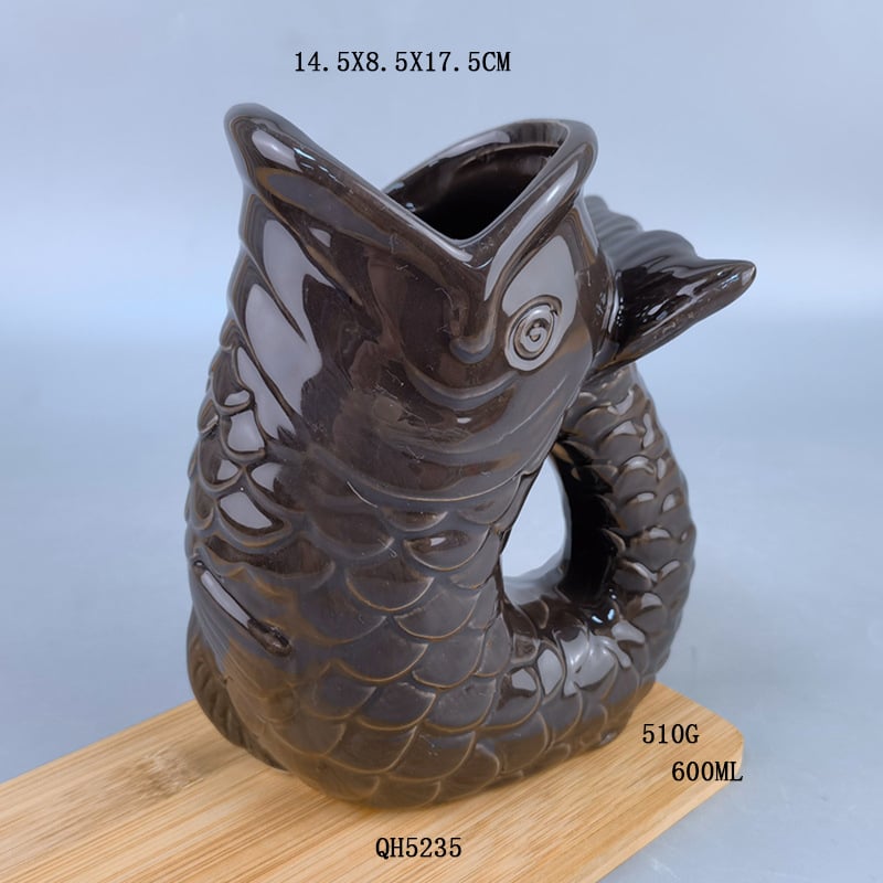 Portselanist kruus – Loominguline Tiki kujundus, Karikatuur zombie nägu, Silindriline kuju, Kõrge temperatuuri vastupidavus