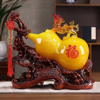 Pixiu Feng Shui dekoras su moliūgo motyvu - derva, rankų darbas, Korėjinis stilius (Prekės kodas: 8686)