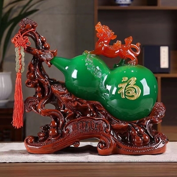 Pixiu Feng Shui dekoras su moliūgo motyvu - derva, rankų darbas, Korėjinis stilius (Prekės kodas: 8686)