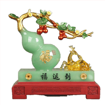 Pixiu Feng Shui dekoras su moliūgo motyvu - derva, rankų darbas, Korėjinis stilius (Prekės kodas: 8686)