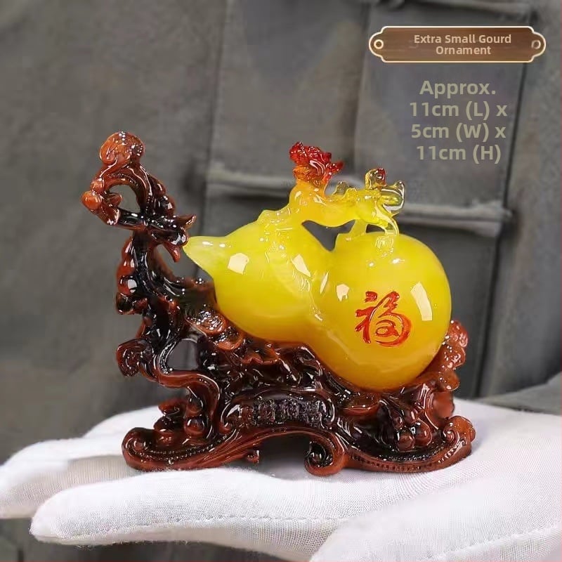 Pixiu Feng Shui dekoras su moliūgo motyvu - derva, rankų darbas, Korėjinis stilius (Prekės kodas: 8686)