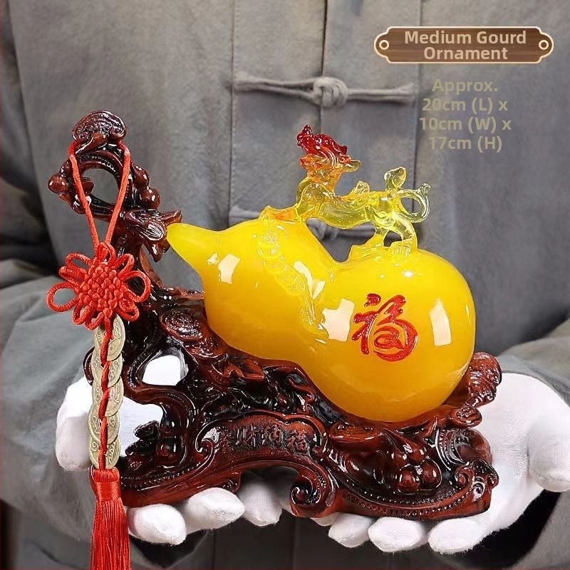 Pixiu Feng Shui dekoras su moliūgo motyvu - derva, rankų darbas, Korėjinis stilius (Prekės kodas: 8686)