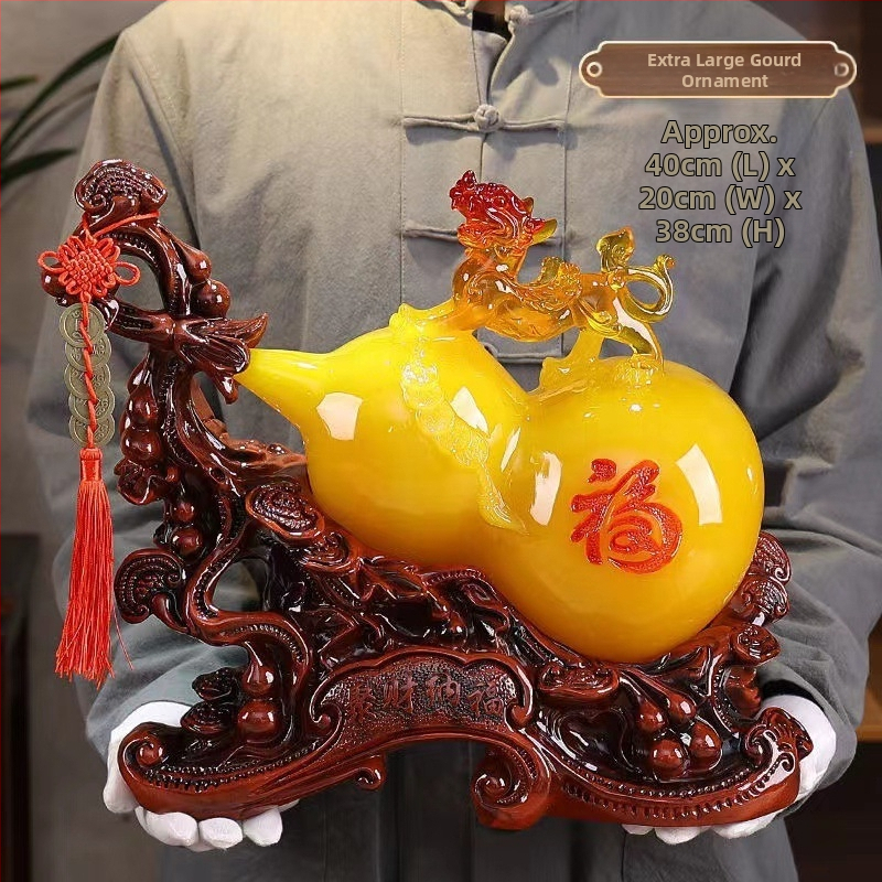 Pixiu Feng Shui dekoras su moliūgo motyvu - derva, rankų darbas, Korėjinis stilius (Prekės kodas: 8686)