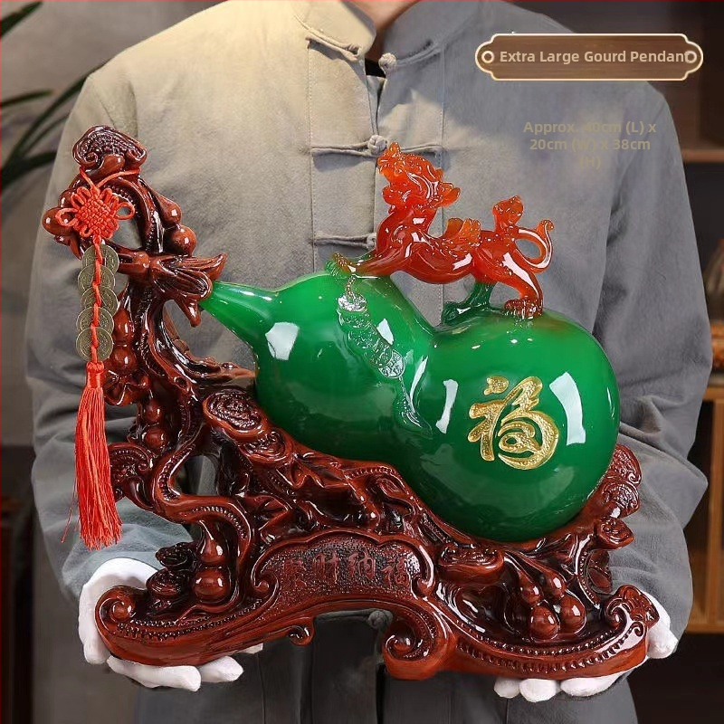 Pixiu Feng Shui dekoras su moliūgo motyvu - derva, rankų darbas, Korėjinis stilius (Prekės kodas: 8686)