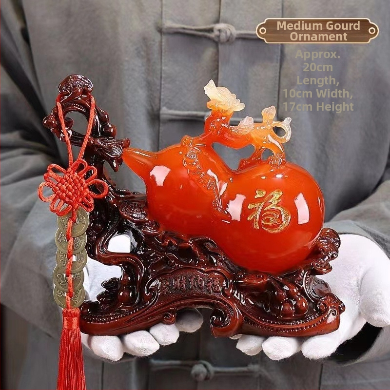 Pixiu Feng Shui dekoras su moliūgo motyvu - derva, rankų darbas, Korėjinis stilius (Prekės kodas: 8686)