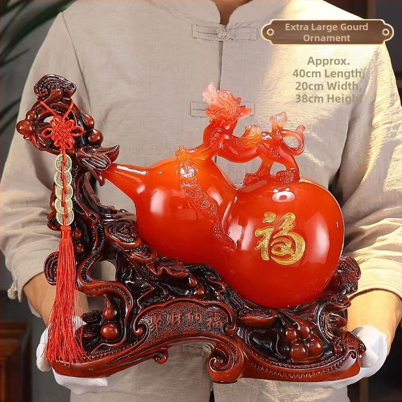 Pixiu Feng Shui dekoras su moliūgo motyvu - derva, rankų darbas, Korėjinis stilius (Prekės kodas: 8686)