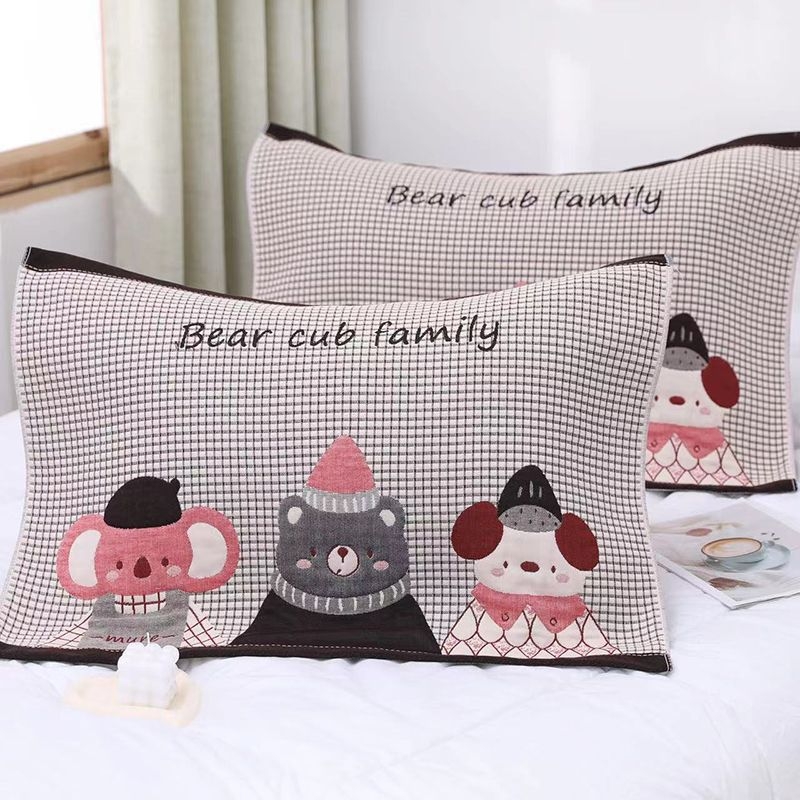 Medvilniniai gauzės pagalvių užvalkalai, pora, namų naudojimui, studentų bendrabutyje