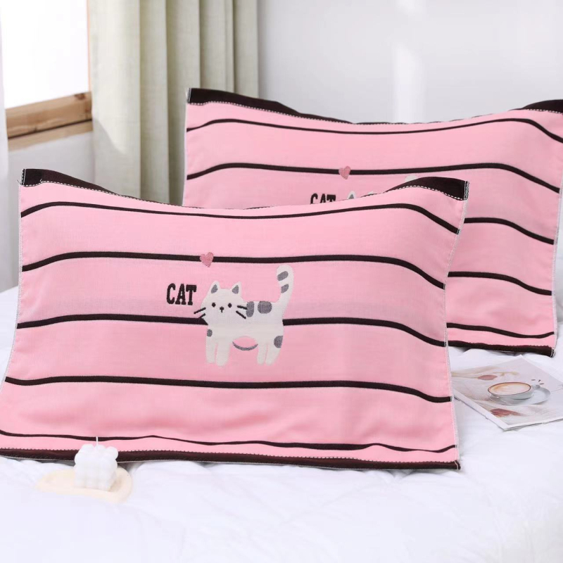 Medvilniniai gauzės pagalvių užvalkalai, pora, namų naudojimui, studentų bendrabutyje