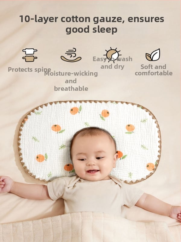 Bērnu mākoņveida spilvens, 100% kokvilna, korejiešu stils, zīdaiņiem (0–12 mēneši)