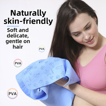 Πετσέτα στεγνώματος μαλλιών με συνθετικό δέρμα ελαφιού – γρήγορο στέγνωμα, υψηλή απορρόφηση, 10 νήματα, εκτύπωση, βάρος κάτω από 30 g