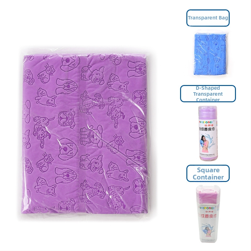 Πετσέτα στεγνώματος μαλλιών με συνθετικό δέρμα ελαφιού – γρήγορο στέγνωμα, υψηλή απορρόφηση, 10 νήματα, εκτύπωση, βάρος κάτω από 30 g