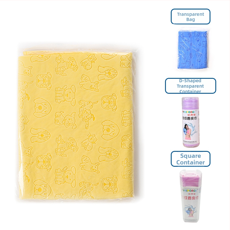 Πετσέτα στεγνώματος μαλλιών με συνθετικό δέρμα ελαφιού – γρήγορο στέγνωμα, υψηλή απορρόφηση, 10 νήματα, εκτύπωση, βάρος κάτω από 30 g