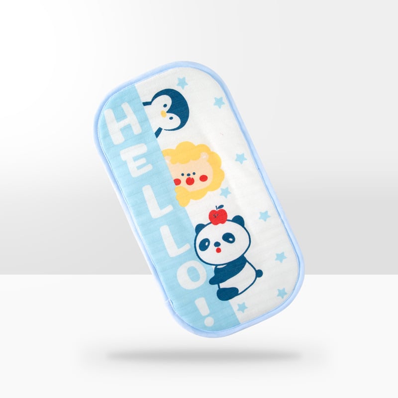 Rokas atbalsta spilvens zīdaiņa barošanai — 100% kokvilna, zīdaiņiem no dzimšanas līdz 12 mēnešiem, karikatūras stils, zīmols Happiness