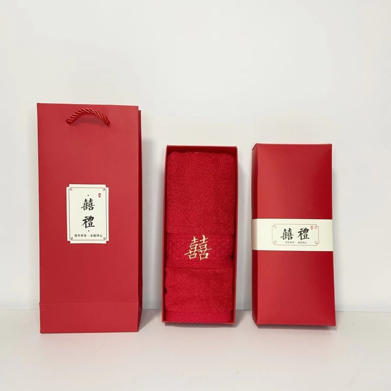 Santuokos rankšluosčių komplektas – medvilnė, 100D siūlai, paprastas audimas, rankšluostis/veido rankšluostis