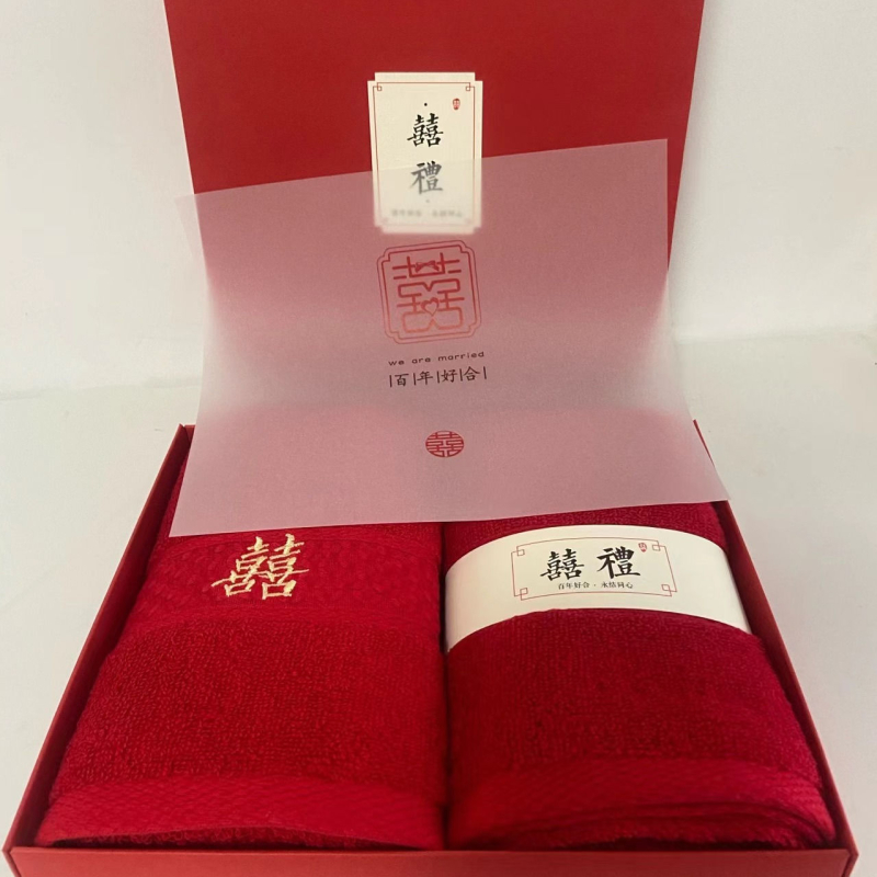 Santuokos rankšluosčių komplektas – medvilnė, 100D siūlai, paprastas audimas, rankšluostis/veido rankšluostis