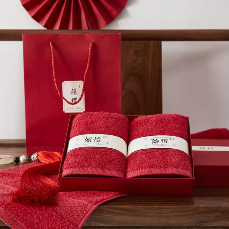 Santuokos rankšluosčių komplektas – medvilnė, 100D siūlai, paprastas audimas, rankšluostis/veido rankšluostis