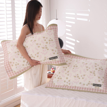 Aukšto tankio 100% medvilninės gaze pagalvės užvalkalai, pora, skirtos vienai pagalvei, sugeria prakaitą ir kvėpuoja, vasarai studentų bendrabutyje