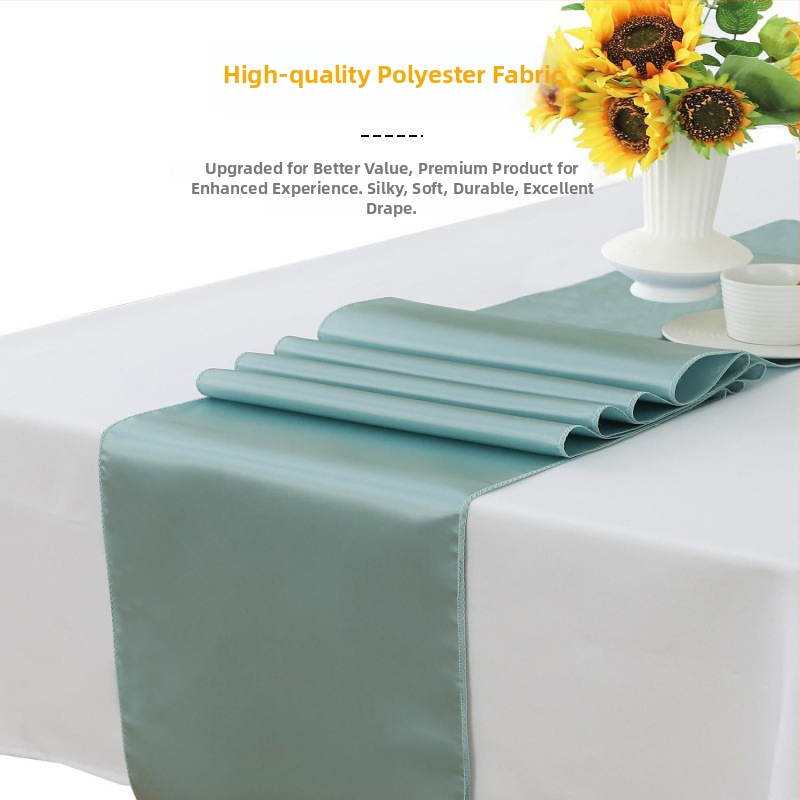 Behúň na stôl so saténovým vzhľadom | Polyester 95% / 5% iné vlákna | Jednofarebný vzor | Možnosť prispôsobenia