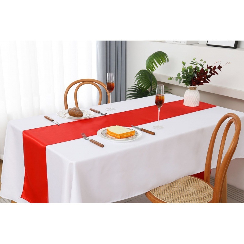 Stalo takelis su satino efekto | Poliesterio audinys 95% / 5% kitos pluoštai | Vienos spalvos raštas | Pritaikymas prieinama