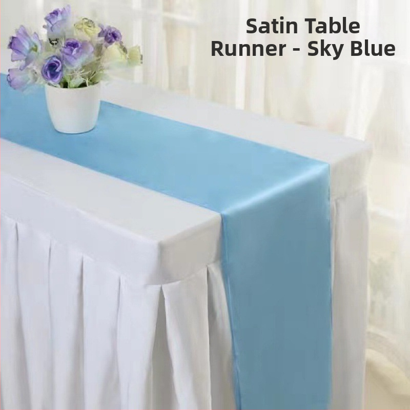 Stalo takelis su satino efekto | Poliesterio audinys 95% / 5% kitos pluoštai | Vienos spalvos raštas | Pritaikymas prieinama