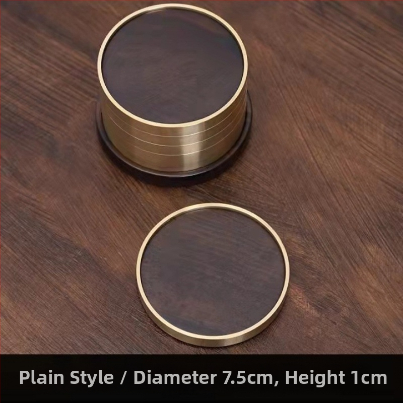 Σετ εξι εργαλείων για Τσάι Κουνγκ Φου — χαλκός, μοντέρνος μινιμαλιστικός σχεδιασμός; περιλαμβάνει μαχαίρι τσαγιού, κλιπ, κουτάλι και βούρτσα τσαγιού