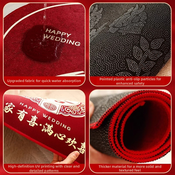 Senmiao полиестерен входен килим с принт, квадратна форма, райета или едноцветен дизайн, подходящ за дневна, спалня, кухня, баня, вход и балкон