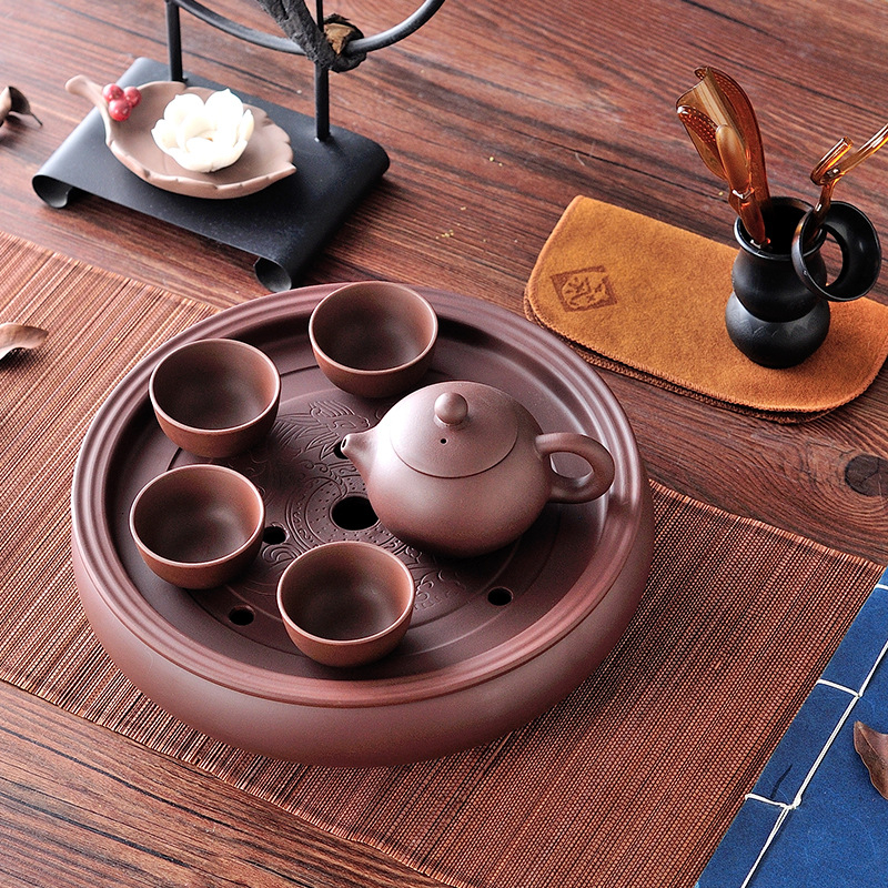 Δίσκος τσαγιού από κεραμικά, χειροποίητος, πρώτη κλάση ποιότητας, ρετρό στυλ, ελαφριά πολυτέλεια ρετρό