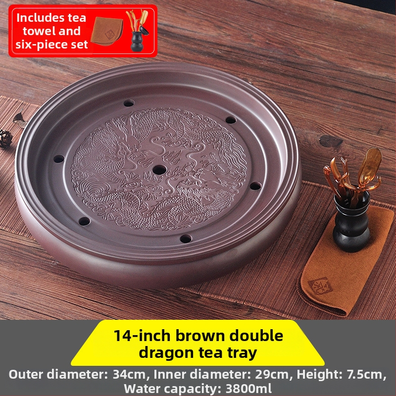 Δίσκος τσαγιού από κεραμικά, χειροποίητος, πρώτη κλάση ποιότητας, ρετρό στυλ, ελαφριά πολυτέλεια ρετρό