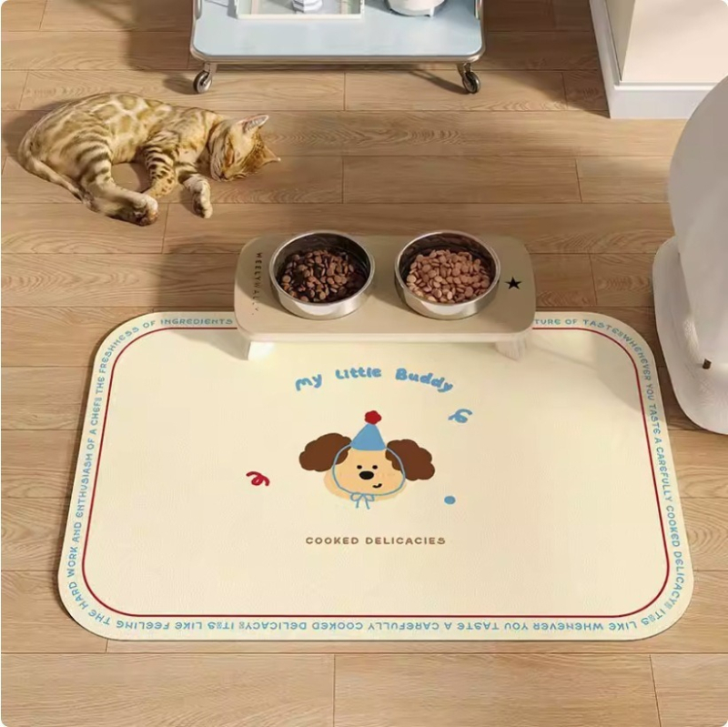 Подова подложка за домашни любимци за котки и кучета • полиестерно влакно • квадратна форма • миеща се • персонализиране: да