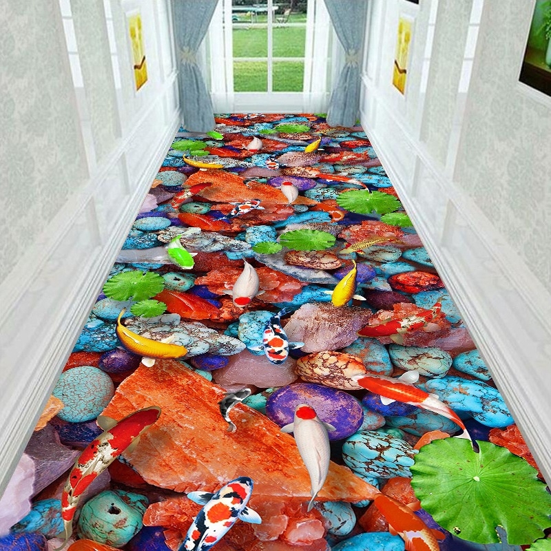 3D килим за под · полиестерни влакна; печат; квадратна форма; дизайн: цветя; машинно пране (Материал: полиестер; Изработка: печат; Форма: квадратна; Дизайн: цветя; Пране: машинно)