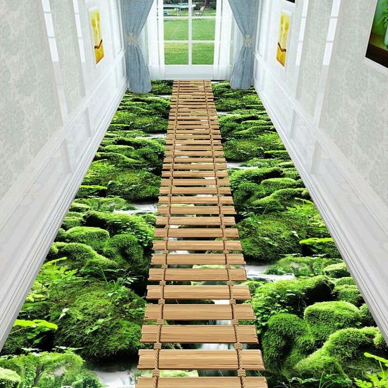 3D килим за под · полиестерни влакна; печат; квадратна форма; дизайн: цветя; машинно пране (Материал: полиестер; Изработка: печат; Форма: квадратна; Дизайн: цветя; Пране: машинно)