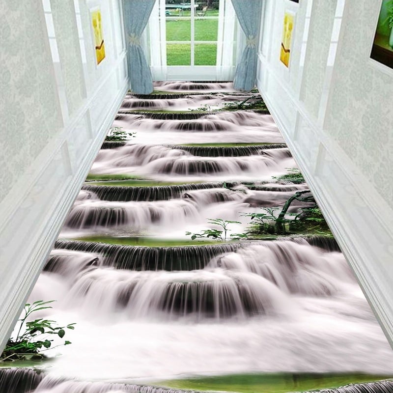 3D килим за под · полиестерни влакна; печат; квадратна форма; дизайн: цветя; машинно пране (Материал: полиестер; Изработка: печат; Форма: квадратна; Дизайн: цветя; Пране: машинно)