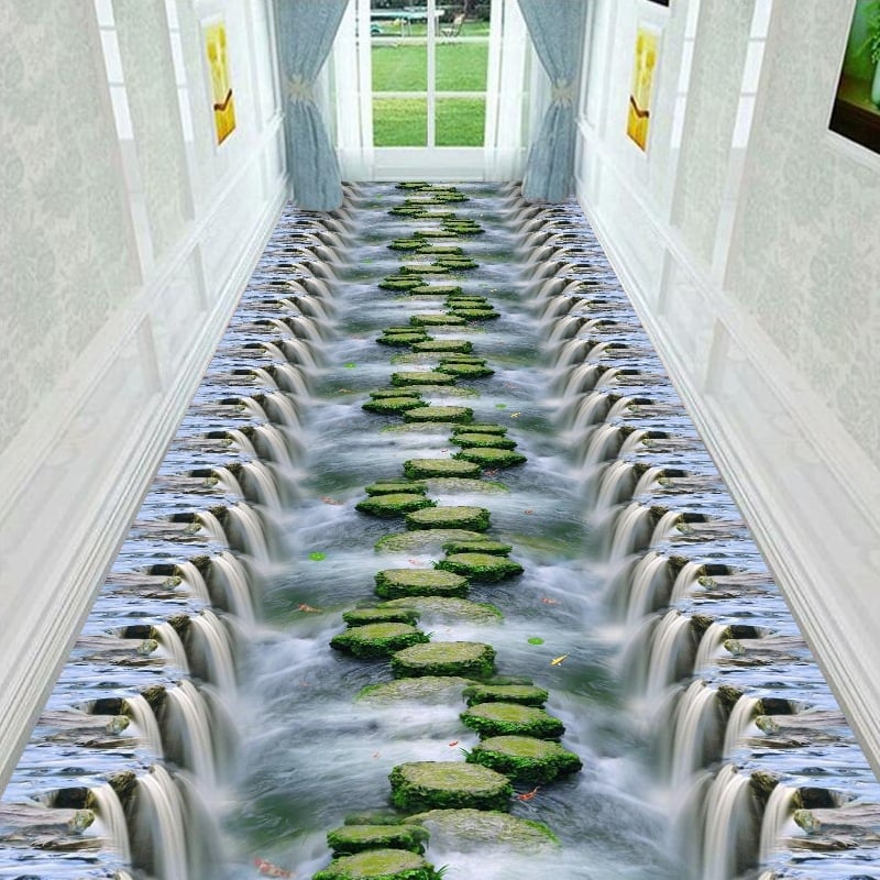 3D килим за под · полиестерни влакна; печат; квадратна форма; дизайн: цветя; машинно пране (Материал: полиестер; Изработка: печат; Форма: квадратна; Дизайн: цветя; Пране: машинно)