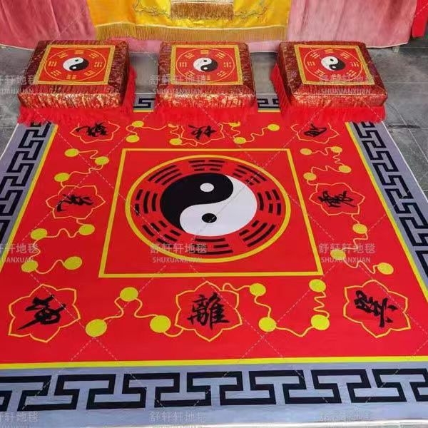 Taoistički meditacijski prostir s Yin Yang, Tai Chi Bagua motivom lotosa