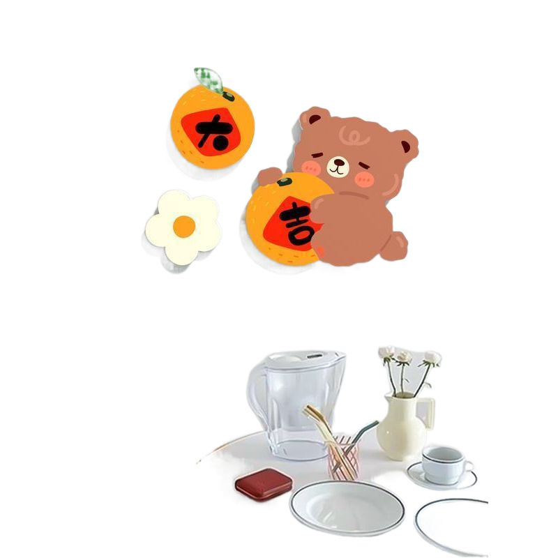 PVC стенни стикери, 2 части, водоустойчиви самозалепващи декор за прикриване на дупки върху врати и стени – бохемски стил и огледален дизайн