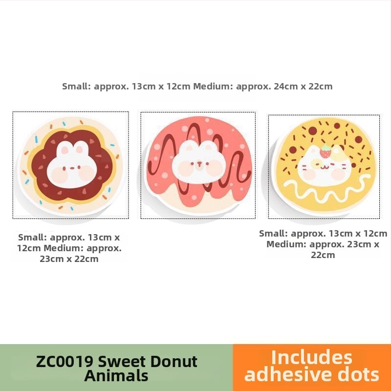 PVC стенни стикери, 2 части, водоустойчиви самозалепващи декор за прикриване на дупки върху врати и стени – бохемски стил и огледален дизайн