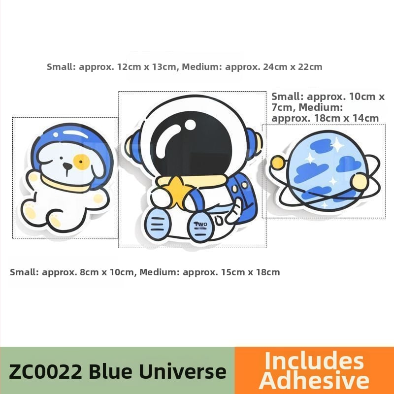 PVC стенни стикери, 2 части, водоустойчиви самозалепващи декор за прикриване на дупки върху врати и стени – бохемски стил и огледален дизайн