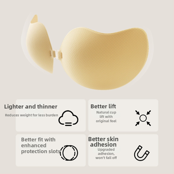 Невидими подплънки за бюст за жени – събиране, дишащи, невидими, повдигащи; манговидна форма на зърното (Материал: найлон; Функции: събиране, дишащи, невидими, повдигане; Бранд: FAMEDI)