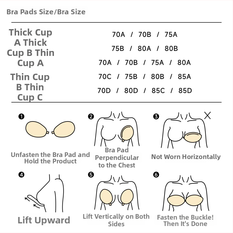 Невидими подплънки за бюст за жени – събиране, дишащи, невидими, повдигащи; манговидна форма на зърното (Материал: найлон; Функции: събиране, дишащи, невидими, повдигане; Бранд: FAMEDI)