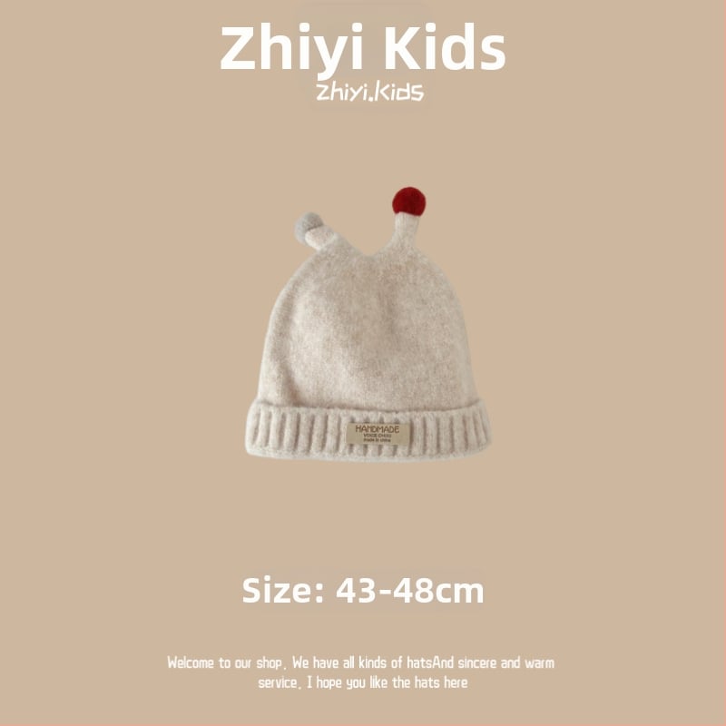 Unisex megztinė kepurė su ausų apsauga kūdikiams ir mažiems vaikams, korėjietiško stiliaus mielas mezginys, žiemos šiluma
