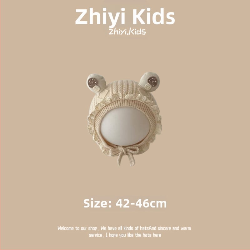 Unisex megztinė kepurė su ausų apsauga kūdikiams ir mažiems vaikams, korėjietiško stiliaus mielas mezginys, žiemos šiluma