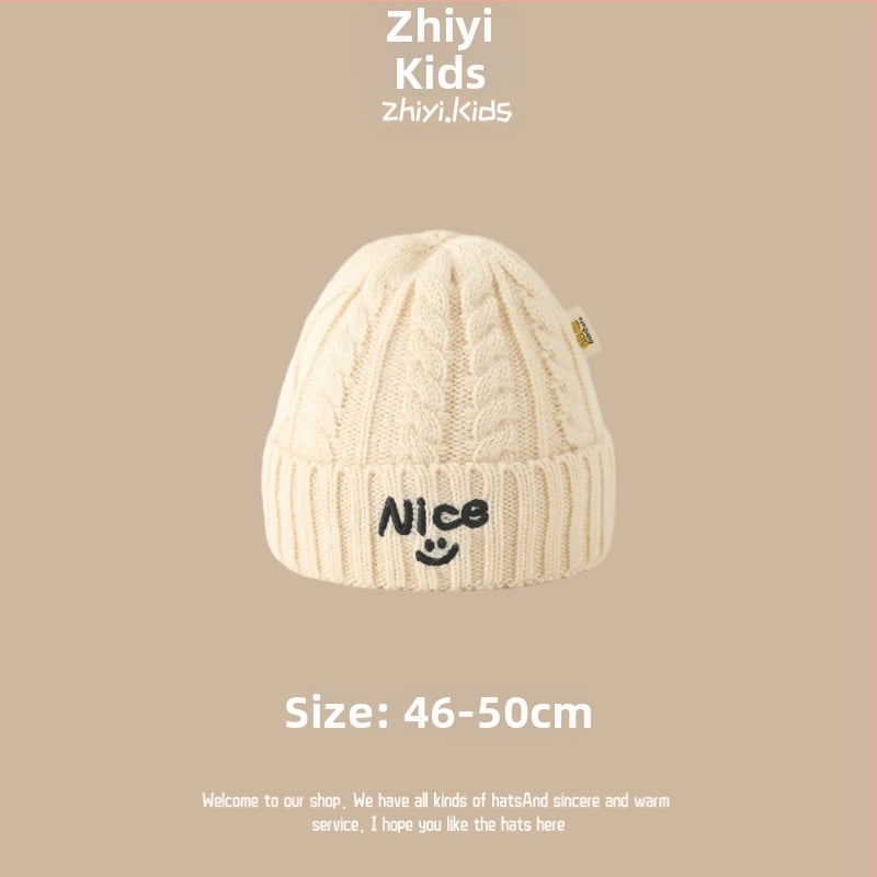 Unisex megztinė kepurė su ausų apsauga kūdikiams ir mažiems vaikams, korėjietiško stiliaus mielas mezginys, žiemos šiluma